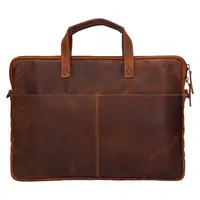 Pánska kožená taška na notebook Greenwood Levone - koňak