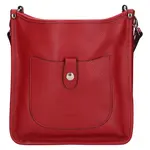 Kožená dámska crosbody kabelka Katana Niall - tmavo červená
