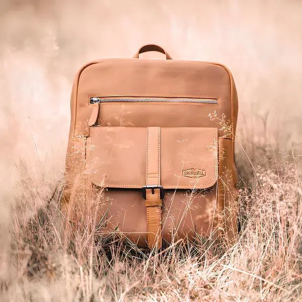 Kožený batoh Sparwell London - koňak