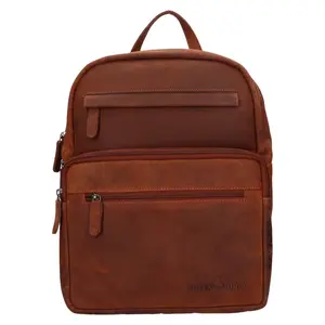 Vintage dámsky kožený batoh Greenwood Beate - svetlo hnedá