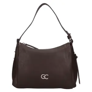 Dámska kožená kabelka Gianní Conti Vivien - tmavo hnedá