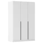 Rauch Möbel ŠATNÍ SKŘÍŇ S OTOČNÝMI DVEŘMI, bílá, tmavě šedá, 136/229/54 cm