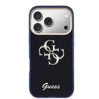 Zadní kryt Guess IML 4G Script Metal Logo pro Apple iPhone 17 Pro Max, modrá