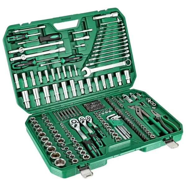 Sada nástrčných klíčů BMC, 1/2”+3/8”+1/4”, ráčna 72T, STALCO, set.237 ks