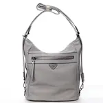 Praktická dámska koženková kabelka / batoh Ida šedá