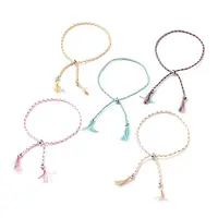 Adjustable Braided Cotton Cords Slider Bracelets Making