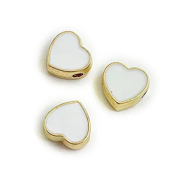 Light Gold Plated Alloy Enamel Beads