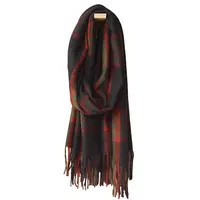 Šála Inverness 70x190 čtvercová, eben/zelená  - Sander