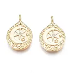 Brass Micro Pave Clear Cubic Zirconia Pendants