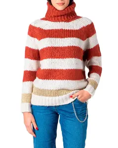 Pruhovaný rolákový svetr Only