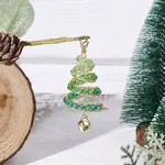 Christmas Tree Copper Wire Wrapped Glass Pendant Decorations