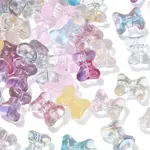 100Pcs Electroplate Transparent Glass Bead