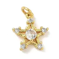 Brass Micro Pave Cubic Zirconia Pendants