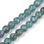 Handmade Glod Sand Lampwork Beads Strands