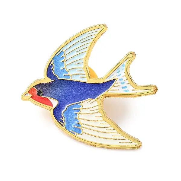 Golden Bird Enamel Pins