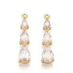 Brass Micro Pave Cubic Zirconia Pendants