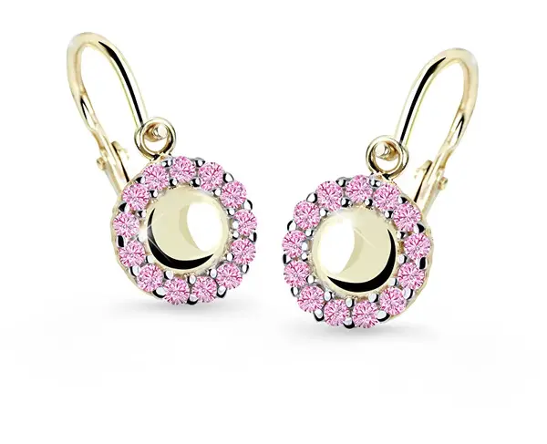 Cutie Jewellery Zlaté detské náušnice C2750-10-X-1 růžová