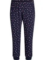 Zizzi Pyžamové nohavice 'MHANNY'  tmavomodrá / ružová / ružová
