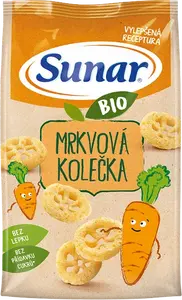 SUNAR BIO dětské křupky mrkvová kolečka 45 g