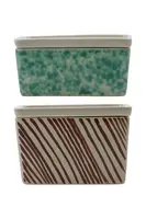 Sada skladovacích nádob s víkem House Doctor HDDiva 12,5 x 9 x 6 / 12,5 x 9 x 8 cm. 2-pack