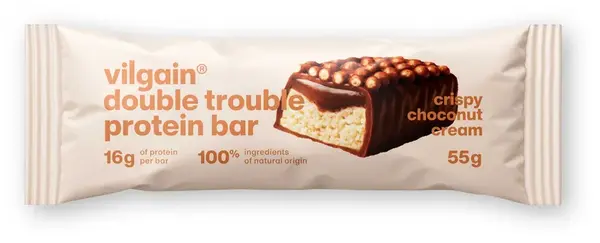 Vilgain Double Trouble Protein Bar Choco bueno s chrumkami