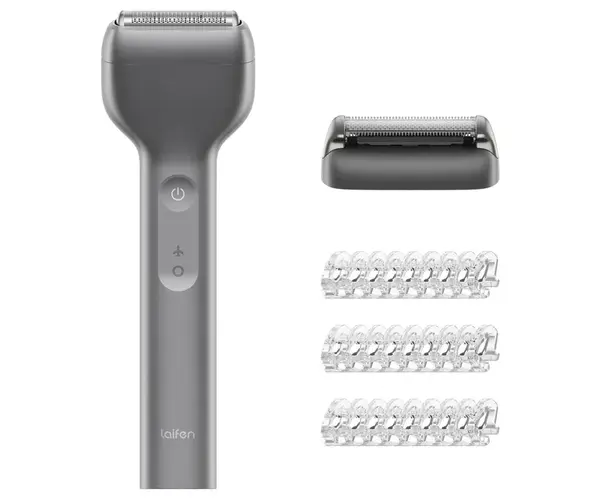 Planžetový holicí strojek na vousy Laifen T1 Pro Grey - šedý + dárek zdarma