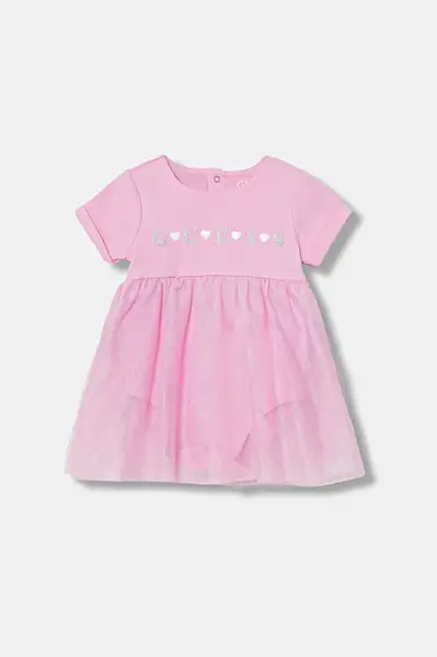 Dětské bavlněné šaty Guess