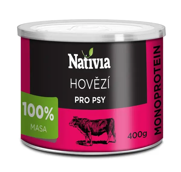 Nativia konzerva hovězí svalovina 400 g