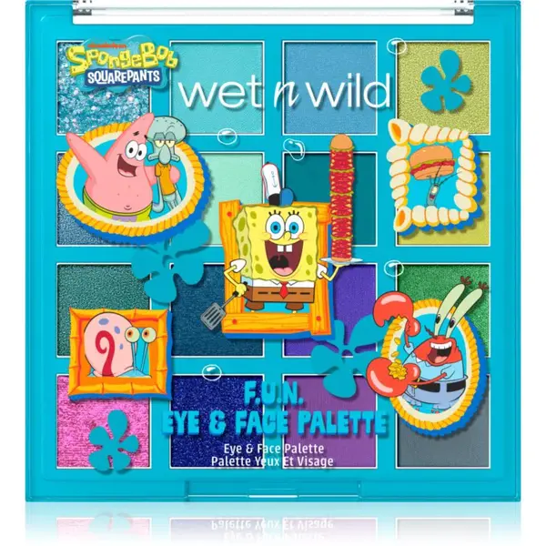 Wet n Wild SpongeBob SquarePants F.U.N. Eye & Face Palette paletka očných tieňov 15 g