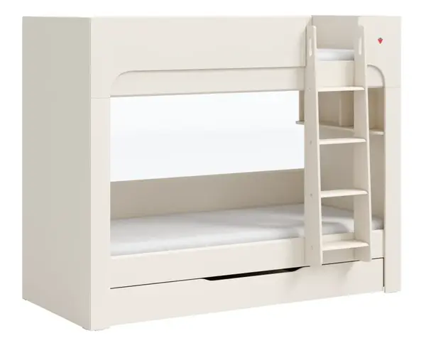 Detská poschodová posteľ 90x200cm so šuplíkom vendella - béžová