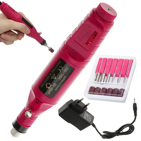 Elektrická brúska na nechty s nástavcami – manikúra a pedikúra