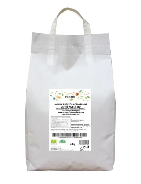 PROBIO Gastro Mouka pšeničná celozrnná jemně mletá BIO 4 kg