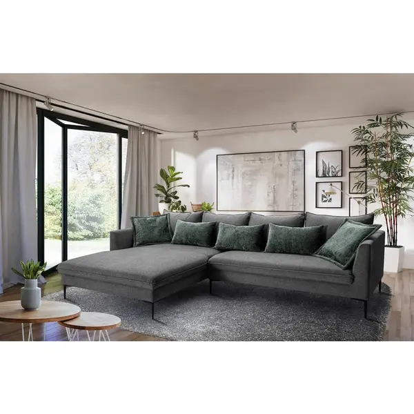 Livetastic ROHOVÁ SEDAČKA, textil, tmavě šedá