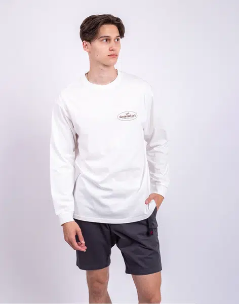 Tričko Gramicci Climbing Equipment L/S Tee WHITE