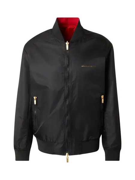 ARMANI EXCHANGE Prechodná bunda  zlatá / červená / čierna