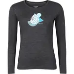 PROGRESS HELA CONE Dámské merino triko s dlouhým rukávem, tmavě šedá, velikost