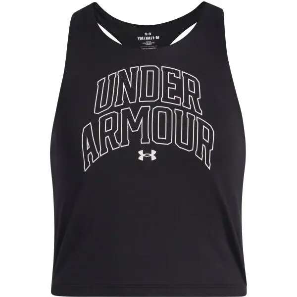 Under Armour MOTION BRANDED TANK Dívčí tílko, černá, velikost XL