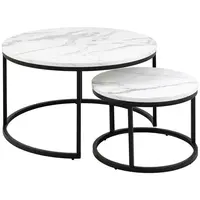 MID.YOU KONFERENČNÍ STOLEK, černá, bílá, kov, kompozitní dřevo, 80/45/80 cm