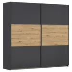 Rauch Möbel SKŘÍŇ S POSOUVACÍMI DVEŘMI, šedá, dub artisan, 218/210/59 cm