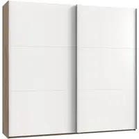MID.YOU SKŘÍŇ S POSOUVACÍMI DVEŘMI, bílá, barvy dubu, barvy hliníku, 250/236/65 cm