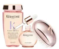 Sada pro vlasy se sklonem ke krepatění Kérastase Gloss Absolu + kartáč zdarma + dárek zdarma