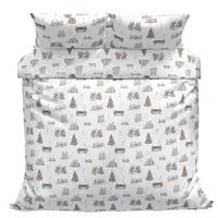 Povlečeme vše Bavlněné povlečení Zimní krajina 140x200, 70x90 cm