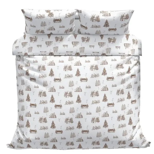 Povlečeme vše Bavlněné povlečení Zimní krajina 140x200, 70x90 cm
