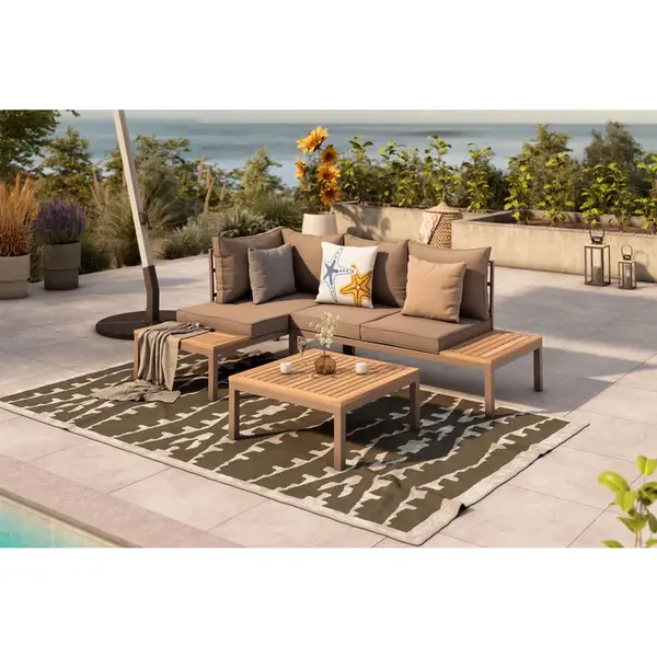 Ambia Garden TERASOVÁ SEDACÍ SOUPRAVA dřevo, kov