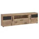 Komoda RTV Grano GRNF02 2D1S dub viking/pvc dub viking/pvc šedý vesmír