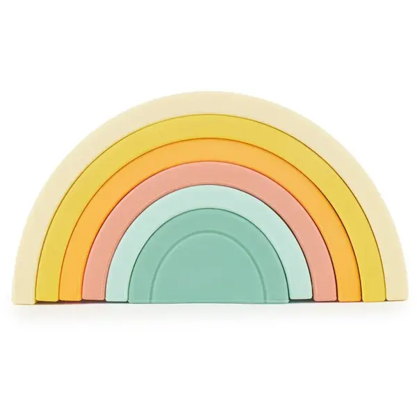 Bieco Silicone Rainbow skládací duha 12 m+ Tropical Vibes 6 ks