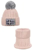 Ander OSLO vlnená čiapka a nákrčník - ružová