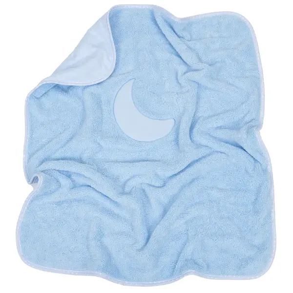 Mamo Tato Oboustranná chlupáčková dečka s vyšívkou 75 x 90 cm, Měsíček, modrá