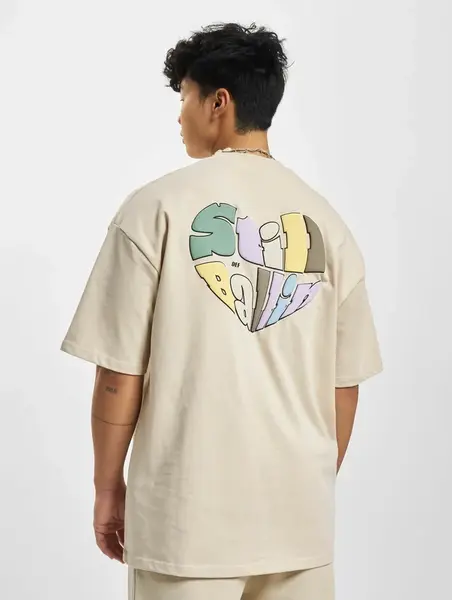 DEF T-Shirt Heart Sand