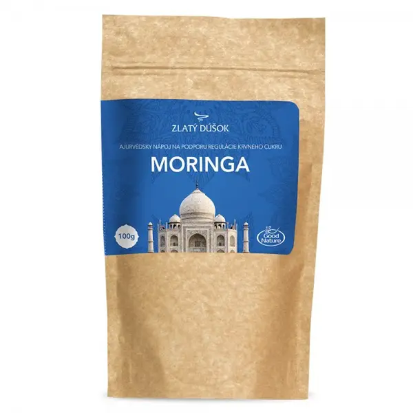 ZLATÝ DOUŠEK Good Nature Ajurvédská káva Moringa, podpora regulace krevního cukru, 100 g